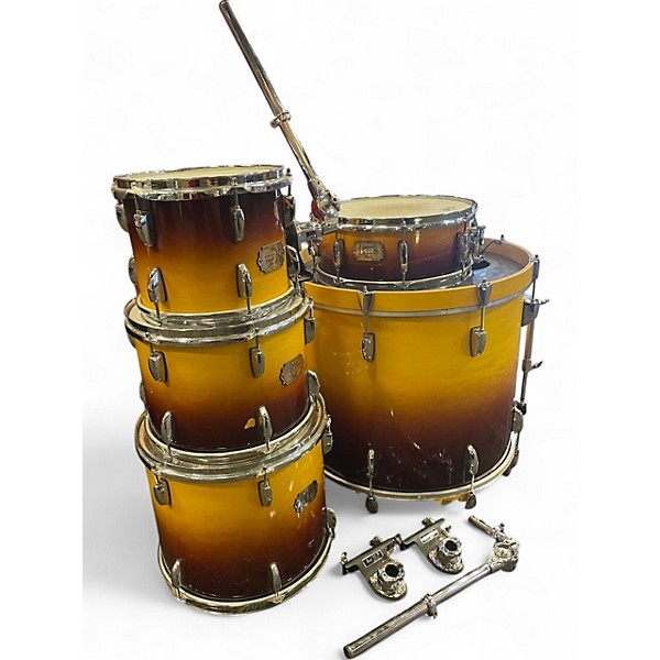 Used Pearl 5 Piece Export 2 Tone Sunburst Drum Kit