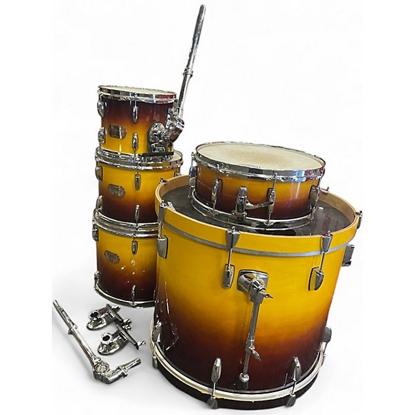 Used Pearl 5 Piece Export 2 Tone Sunburst Drum Kit