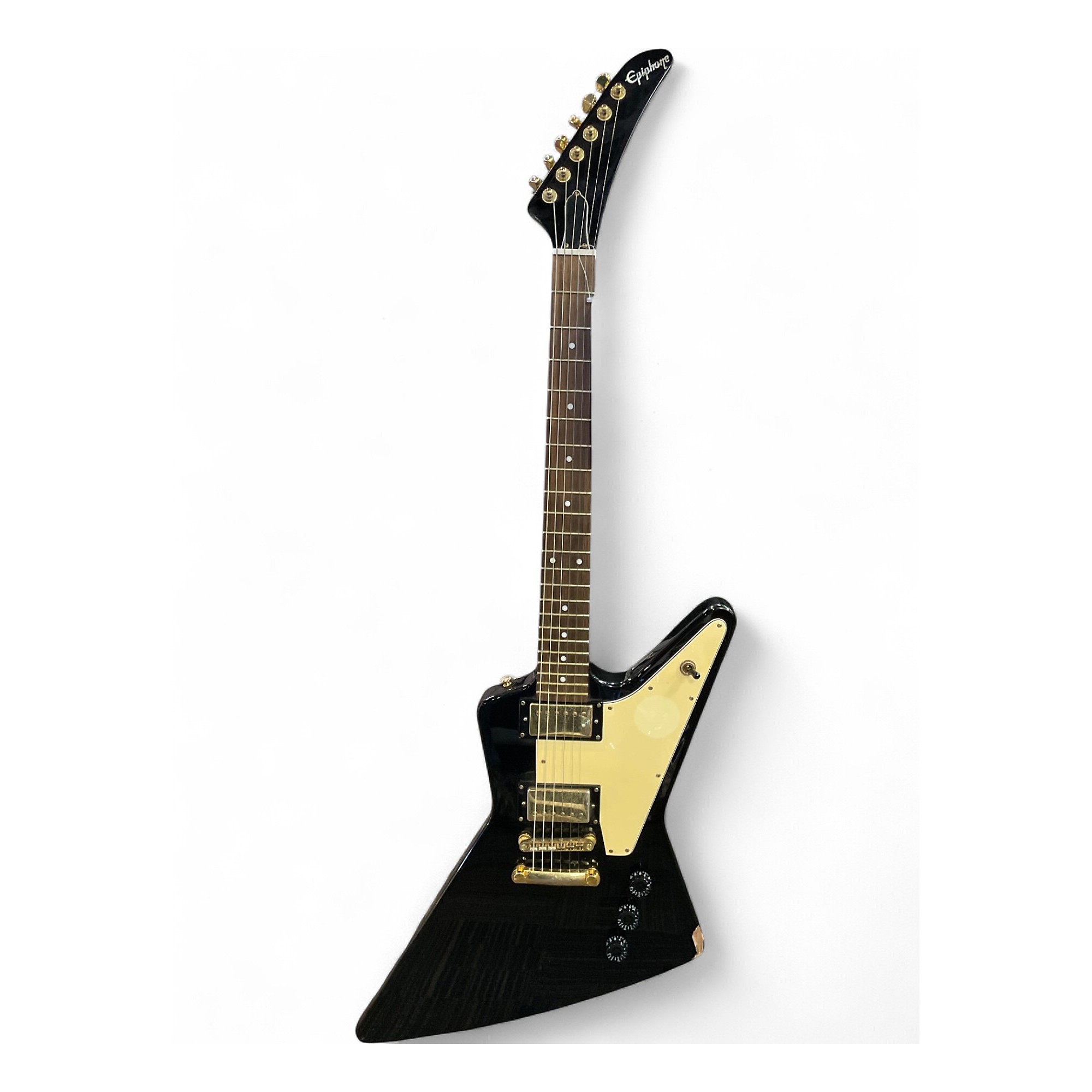 Used Epiphone Explorer GIBSON INSPIRED Black and White Solid Body