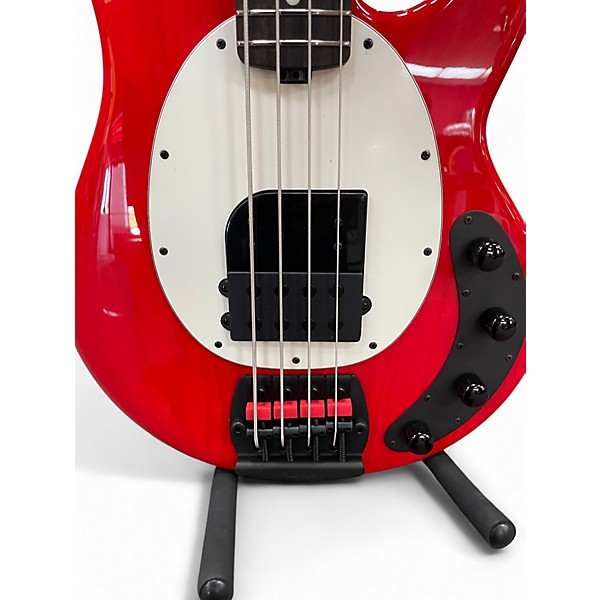 Used Ernie Ball Music Man CUMMERFORD BASS Candy Apple Red Electric Bass Guitar