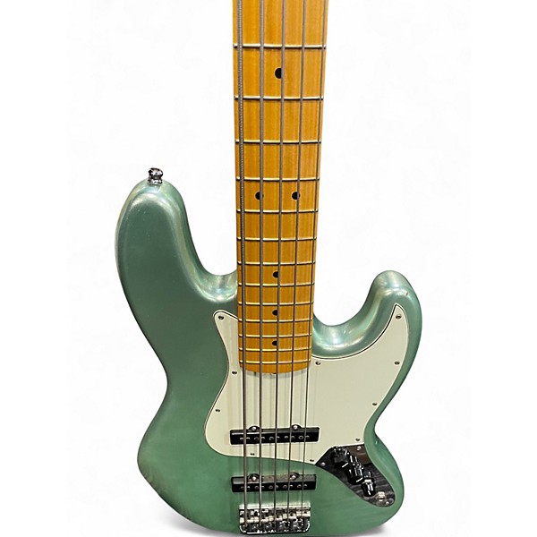 Used Fender AMERICAN PROFESSIONAL II JAZZ V Sage Metallic Electric Bass Guitar