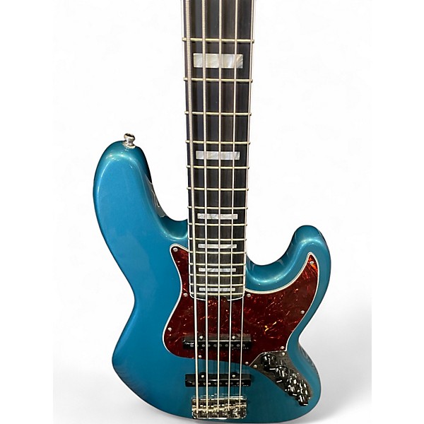 Used Fender American Elite Jazz Bass 5 String Ocean Turquoise Electric Bass Guitar