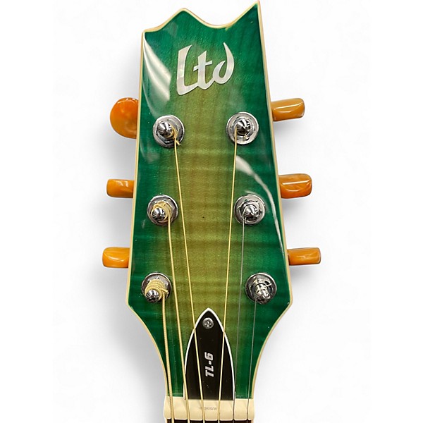 Used ESP LTD TL6 Green Acoustic Electric Guitar
