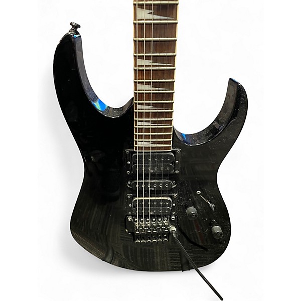 Used Ibanez RG370DXZ Black Solid Body Electric Guitar