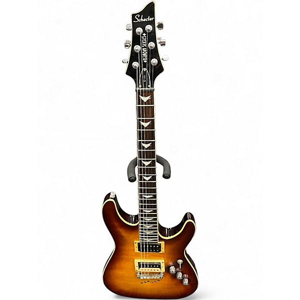 Used Schecter Guitar Research C1 Plus Tobacco Burst Solid Body Electric Guitar