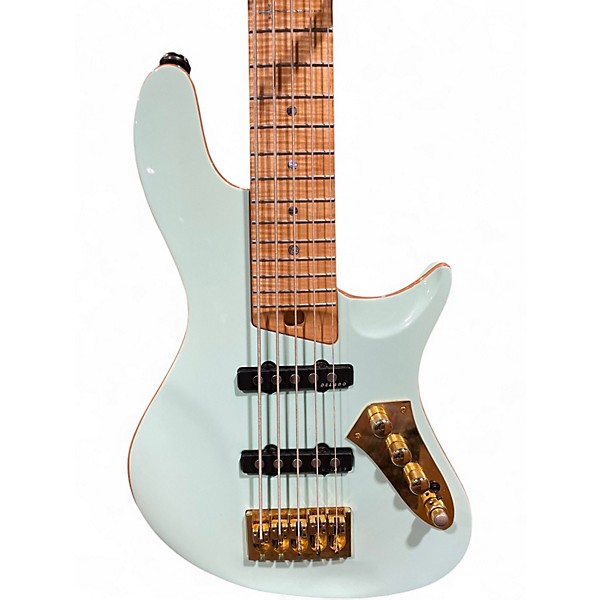 Used Warrior Bella Turquoise Electric Bass Guitar