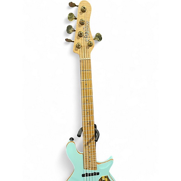 Used Warrior Bella Turquoise Electric Bass Guitar