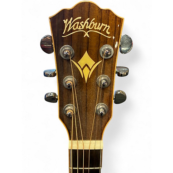 Used Washburn Wg 27se Natural Acoustic Electric Guitar