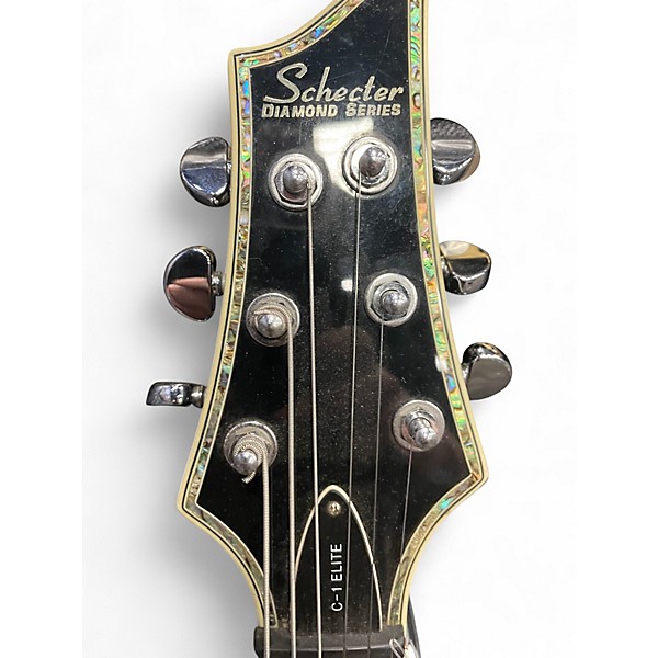 Used Schecter Guitar Research C1 Platinum Black Solid Body Electric Guitar