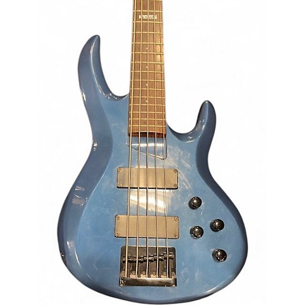 Used ESP LTD B105 5 String GUNMETAL BLUE Electric Bass Guitar