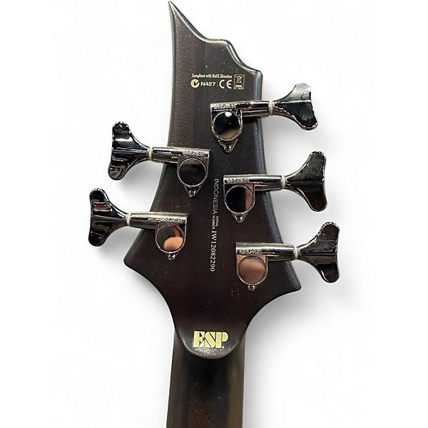 Used ESP LTD B335 5 String Trans Black Electric Bass Guitar