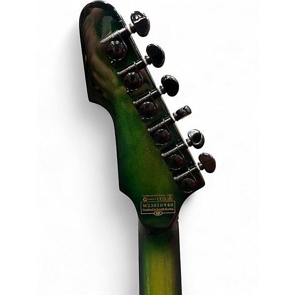 Used Schecter Guitar Research E-1 FRS Green Burst Solid Body Electric Guitar