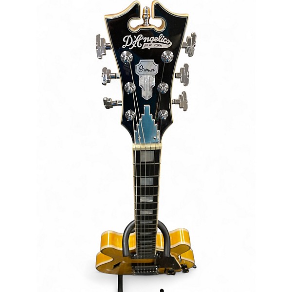 Used 2023 Dangelico Premier Mini DC Blonde Flame Top Hollow Body Electric Guitar