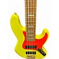Used Fender MONO NEON JAZZ BASS Yellow Electric Bass Guitar