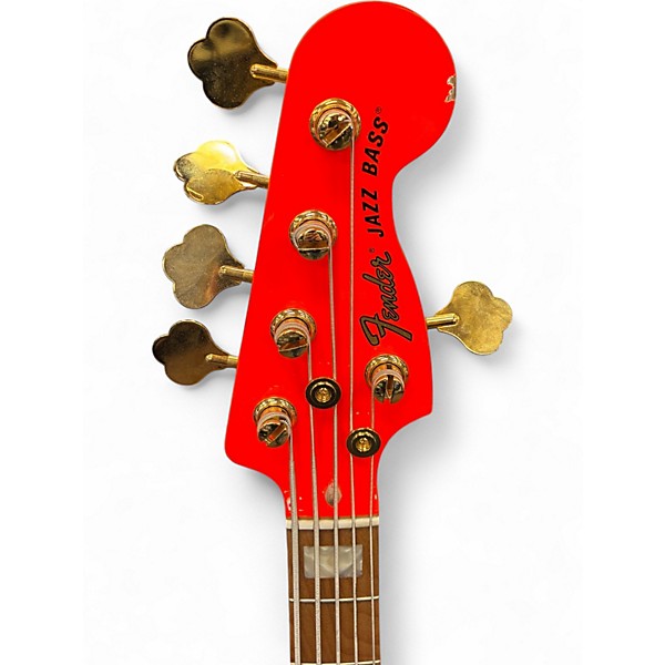 Used Fender MONO NEON JAZZ BASS Yellow Electric Bass Guitar