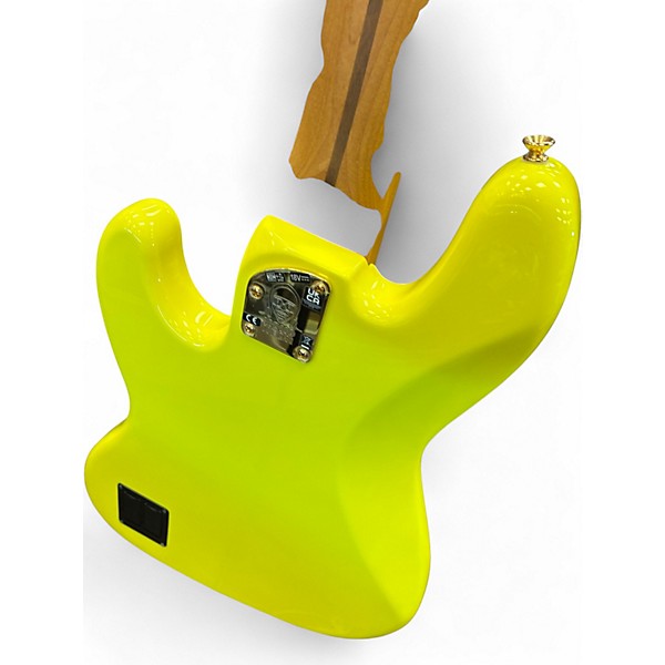 Used Fender MONO NEON JAZZ BASS Yellow Electric Bass Guitar