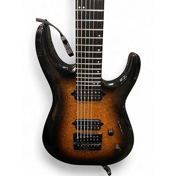 Used Jackson DK-7 Modern Gold Sparkle Solid Body Electric Guitar