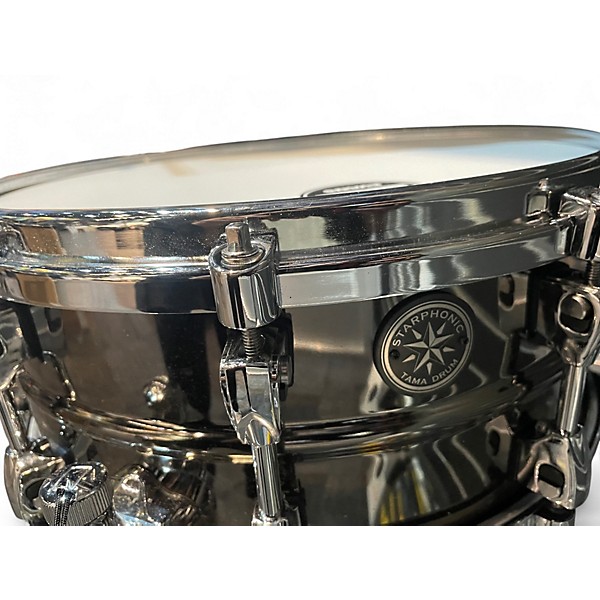 Used TAMA 6X14 Starphonic Snare Black and Silver Drum