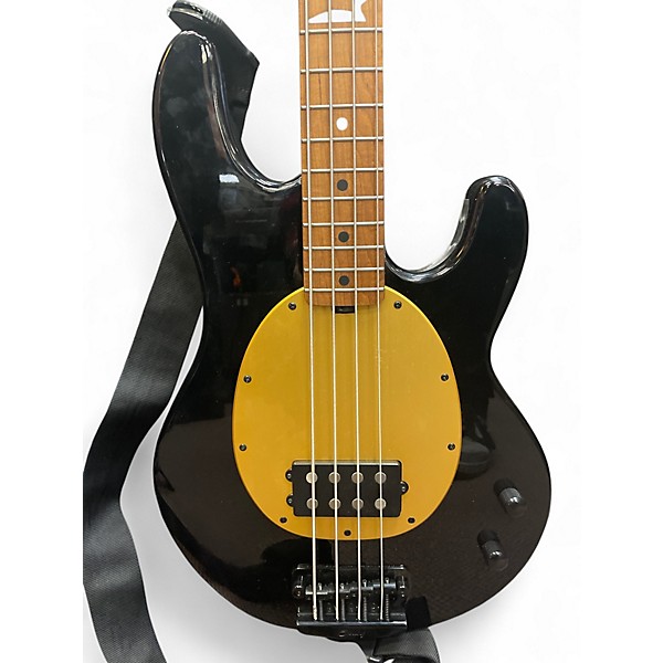 Used Sterling by Music Man PETE WENTZ SIGNATURE STINGWRAY 4 Black and Gold Electric Bass Guitar