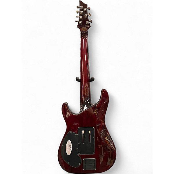 Used Schecter Guitar Research Hellraiser C7 Floyd Rose Sustaniac Black Cherry Solid Body Electric Guitar