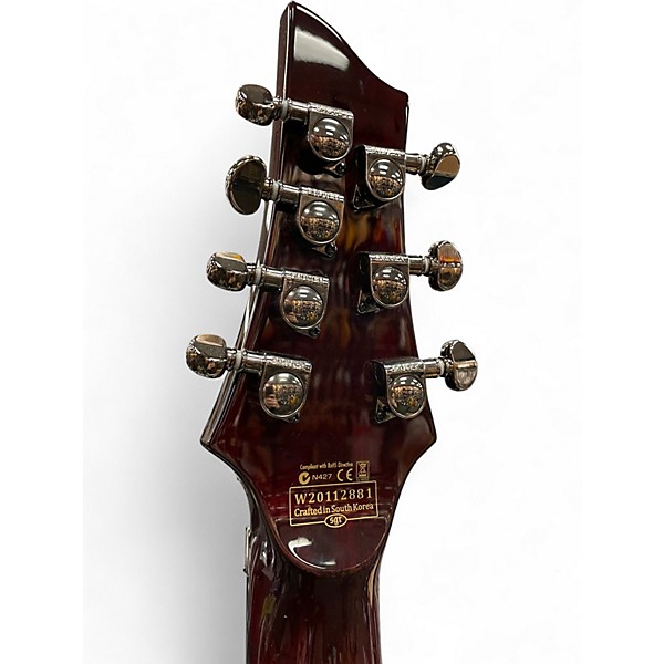 Used Schecter Guitar Research Hellraiser C7 Floyd Rose Sustaniac Black Cherry Solid Body Electric Guitar