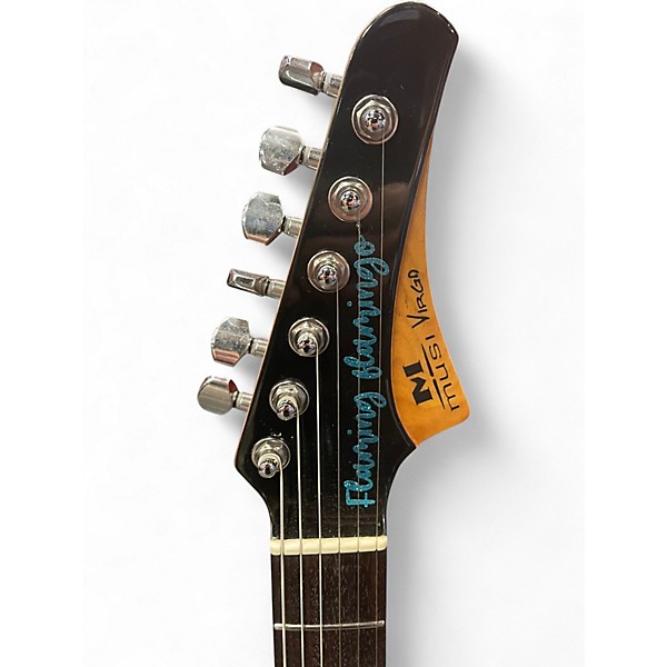 Used M Musi Virgo Fusion Green Burst Solid Body Electric Guitar