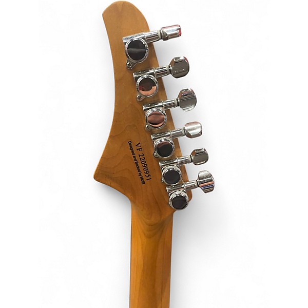 Used M Musi Virgo Fusion Green Burst Solid Body Electric Guitar