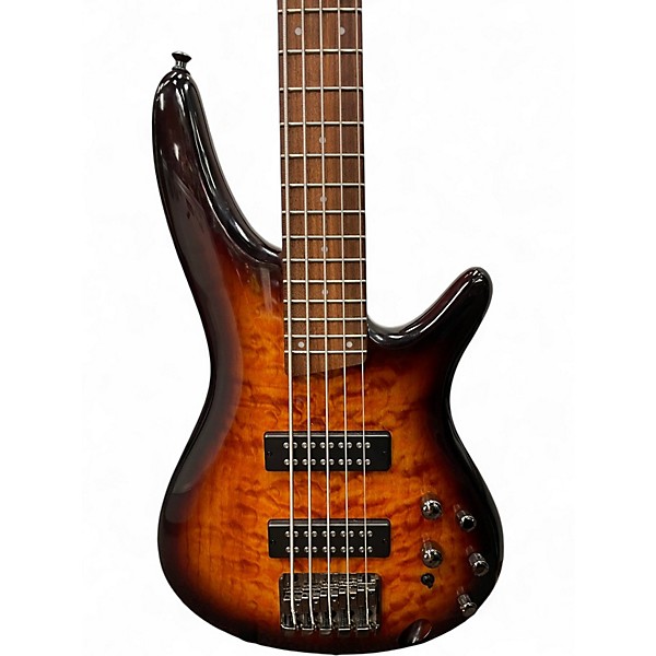 Used Ibanez SR405 5 String DRAGON EYE BURST Electric Bass Guitar