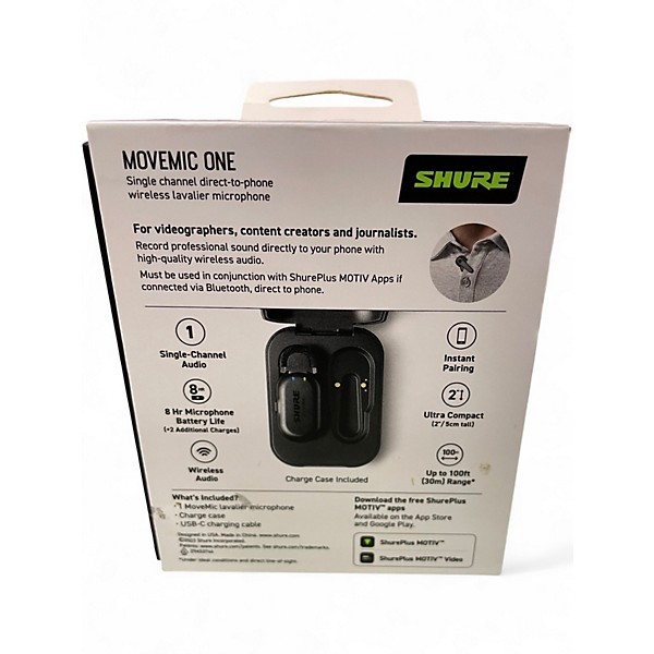 Used Shure MOVEMIC ONE Lavalier Wireless System