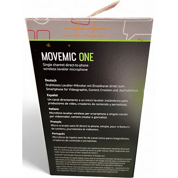 Used Shure MOVEMIC ONE Lavalier Wireless System