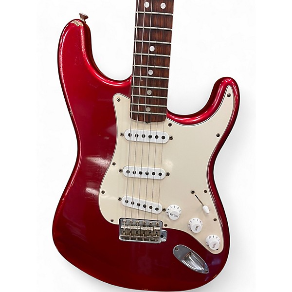 Used Fender 1966 Custom Shop Stratocaster Relic Candy Apple Red Solid Body Electric Guitar
