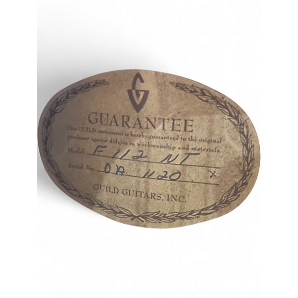 Used 1970s Guild F112 NT Natural 12 String Acoustic Guitar