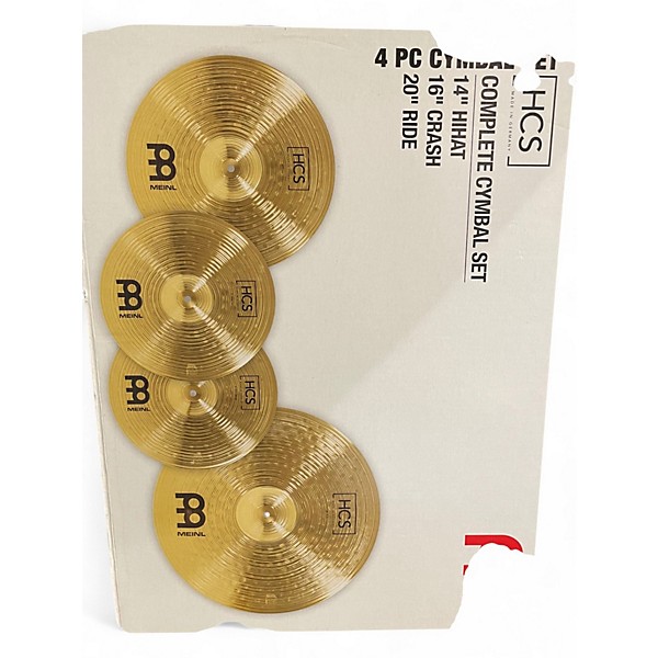 Used MEINL 20in HCS 4 piece Complete Cymbal Set Cymbal