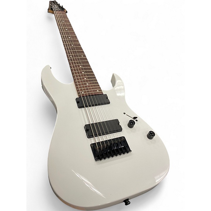 Used Ibanez RG8 8 String White Solid Body Electric Guitar White