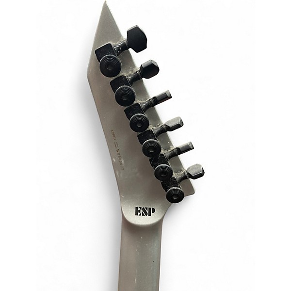 Used ESP LTD DV8R Dave Mustaine Signature Silver Solid Body Electric Guitar