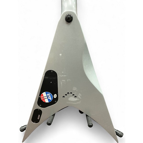 Used ESP LTD DV8R Dave Mustaine Signature Silver Solid Body Electric Guitar