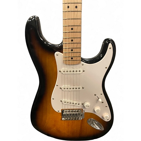 Used 2023 Squier Sonic Stratocaster 2 Tone Sunburst Solid Body Electric Guitar