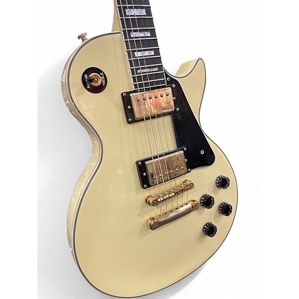 Used 2002 Epiphone Les Paul Custom Alpine White Solid Body Electric Guitar