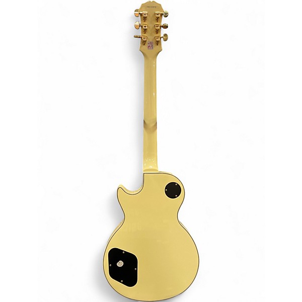 Used 2002 Epiphone Les Paul Custom Alpine White Solid Body Electric Guitar