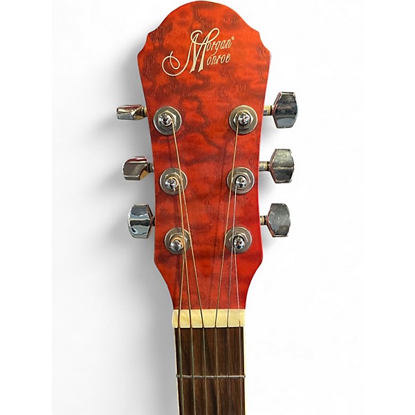 Used Morgan Monroe Quilted Ash Red Acoustic Guitar