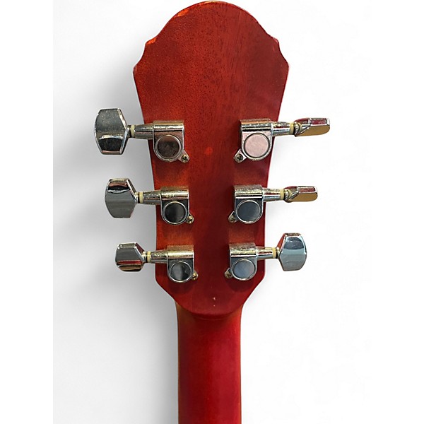 Used Morgan Monroe Quilted Ash Red Acoustic Guitar