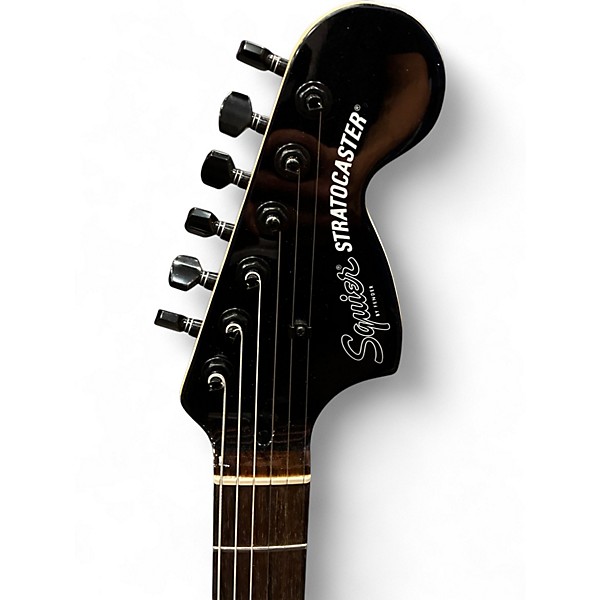 Used Squier STANDARD SERIES STRATOCASTER BLACK Solid Body Electric Guitar