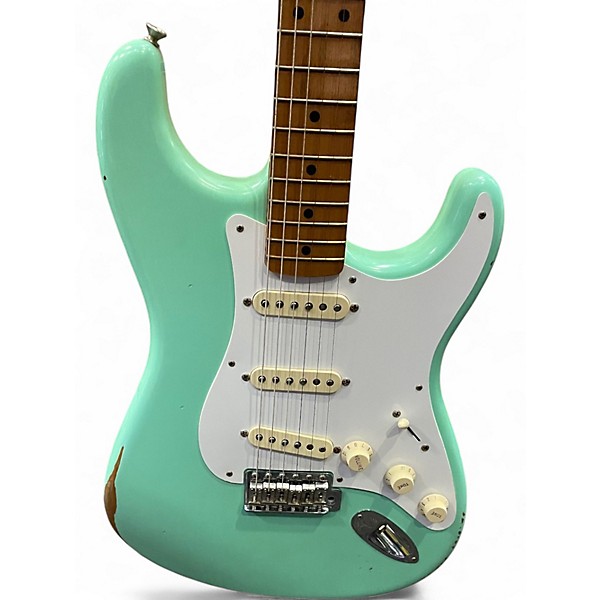 Used Fender Road Worn 1950S Stratocaster Seafoam Green Solid Body Electric Guitar