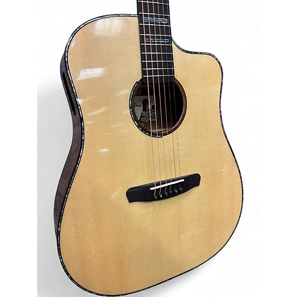 Used Dowina DW- WALNUT Natural Acoustic Guitar