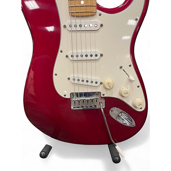 Used Fender FSR Standard Stratocaster Candy Apple Red Solid Body Electric Guitar
