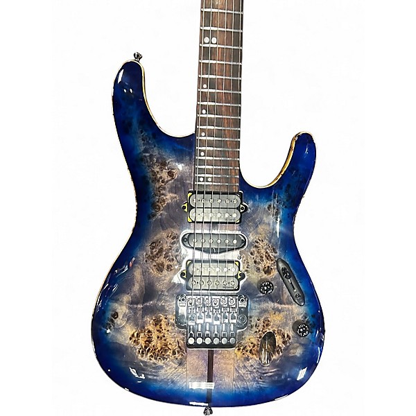 Used Ibanez S1070PBZ BLUE BURL Solid Body Electric Guitar