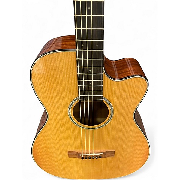Used Takamine EF740FS-TT Natural Acoustic Electric Guitar