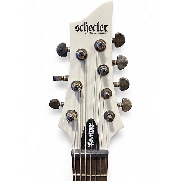 Used Schecter Guitar Research Demon 7 String Vintage White Solid Body Electric Guitar