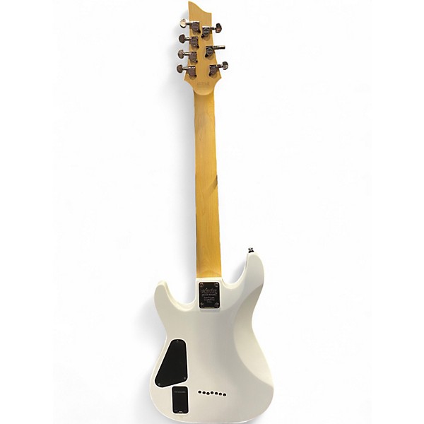 Used Schecter Guitar Research Demon 7 String Vintage White Solid Body Electric Guitar