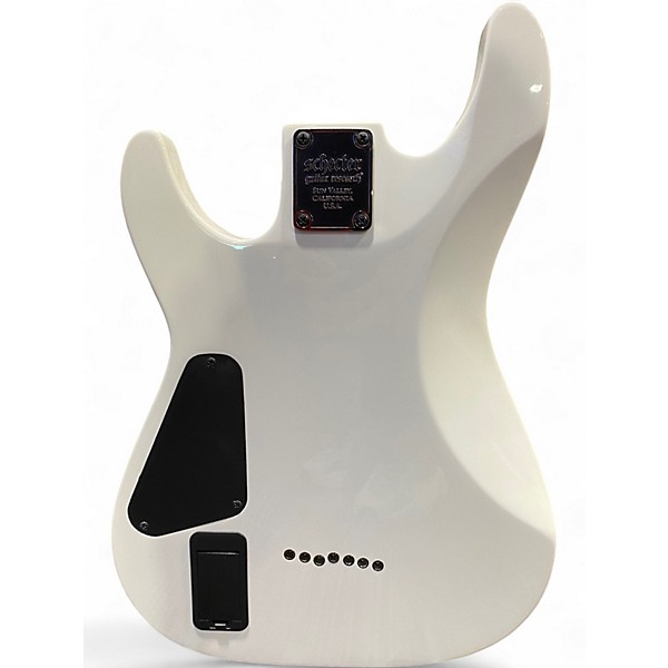 Used Schecter Guitar Research Demon 7 String Vintage White Solid Body Electric Guitar